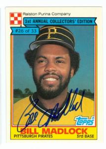 Autograph Warehouse 63068 Bill Madlock Autographed Baseball Card Pittsburgh Pirates 1984 Topps Ralston Purina No. 26
