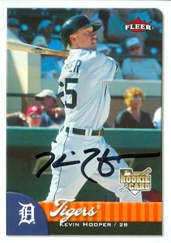 Autograph Warehouse 89079 Kevin Hooper Autographed Baseball Card Detroit Tigers 2007 Fleer Rookie No. 349