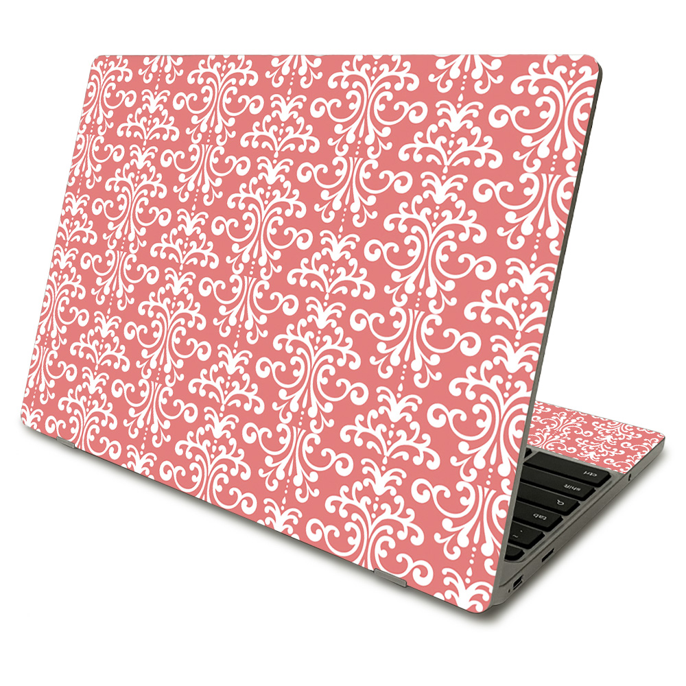 MightySkins SACHBO411-Coral Damask Skin Compatible with Samsung Chromebook 4 2021 11.6 in. - Coral Damask
