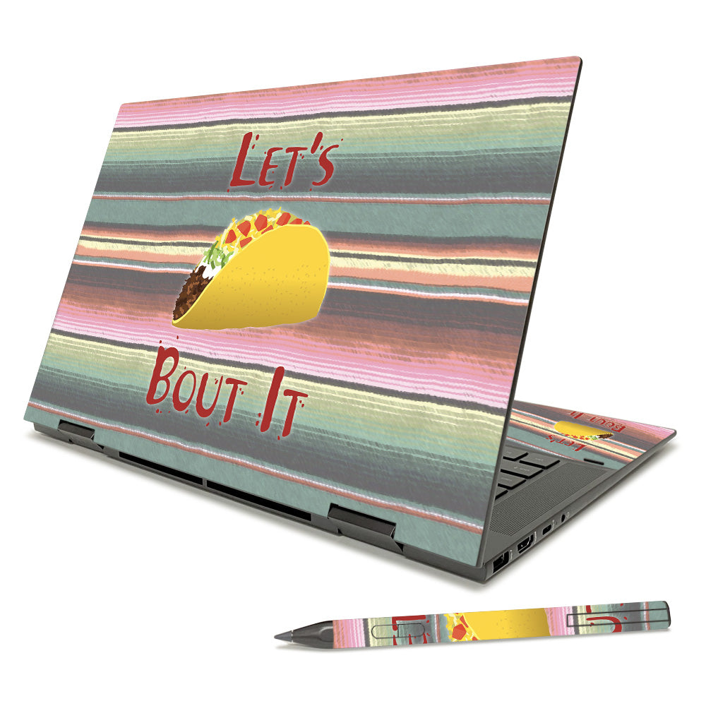 MightySkins HPENX31521-Lets Taco Bout It Skin Compatible with HP Envy x360 15 in. 2021 - Lets Taco Bout It