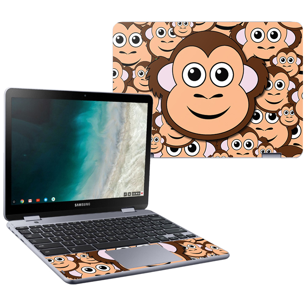 MightySkins SACHPLLTE-Monkey Skin for Samsung Chromebook Plus LTE 2018 - Monkey