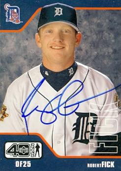 Autograph Warehouse 89039 Robert Fick Autographed Baseball Card Detroit Tigers 2002 Upper Deck Fortyman No. 344