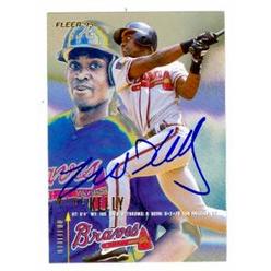 Autograph Warehouse 75233 Mike Kelly Autographed Baseball Card Atlanta Braves 1995 Fleer No .306