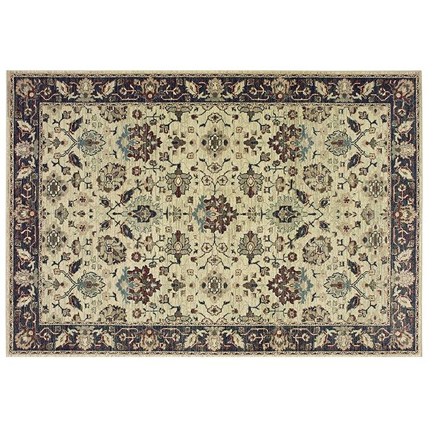 Oriental Weavers R8026E160230ST Raleigh Indoor Traditional Oriental Rectangle Rug, Ivory - 5 ft. 3 in. x 7 ft. 6 in.