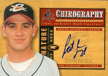 Autograph Warehouse 68249 Pat Strange Autographed Baseball Card Capital City Bombers 2000 Ud Top Prospects