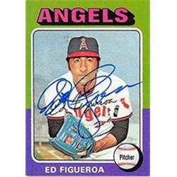 Autograph Warehouse 302064 1975 Topps Ed Figueroa Autographed No.476 Baseball Card - New York Yankees