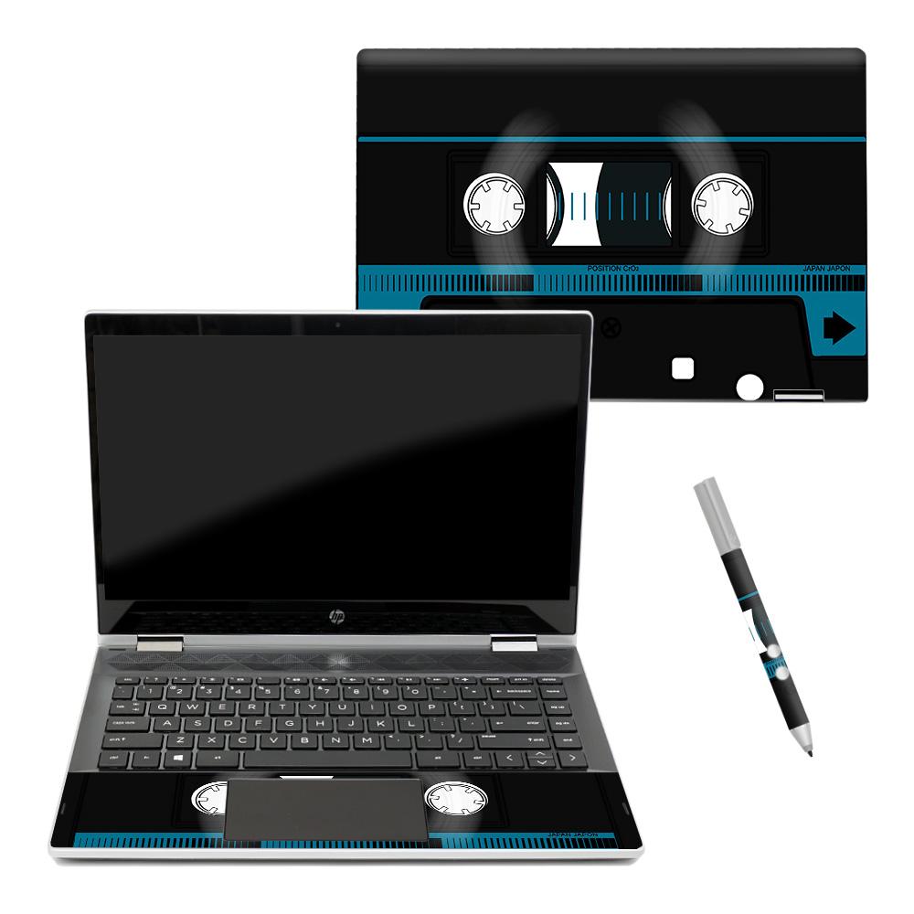 MightySkins HPPX360144-Cassette Tape Skin Decal Wrap for HP Pavilion X360 14 in. 2018 Sticker - Cassette Tape