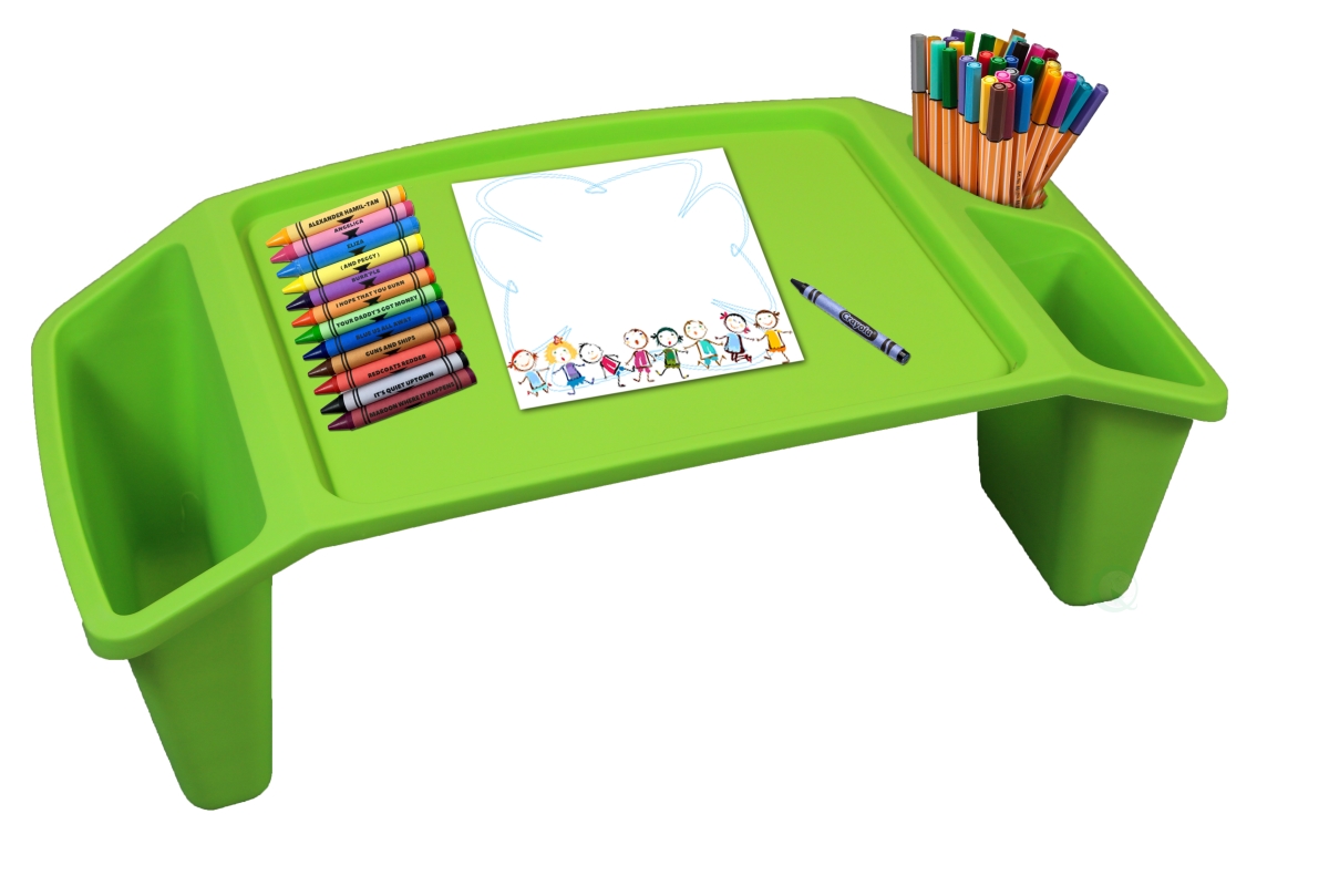 Basicwise QI003253G.12 Kids Lap Desk Tray & Portable Activity Table&#44; Green - Set of 12