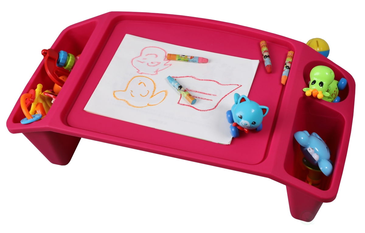 Basicwise QI003253P.12 Kids Lap Desk Tray & Portable Activity Table&#44; Pink - Set of 12