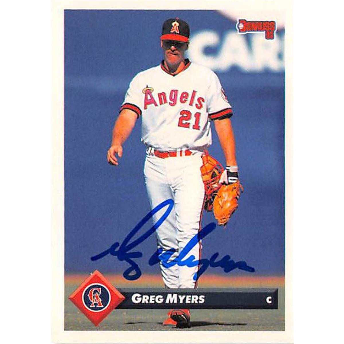 Autograph Warehouse 366043 Greg Myers Autographed Baseball Card - California Angels 1993 Donruss No.269