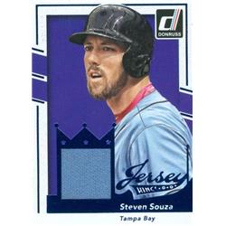 Autograph Warehouse 343358 Steven Souza Player Worn Jersey Patch Baseball Card - Tampa Bay Rays 2016 Donruss Jersey Kings No. JK-SS