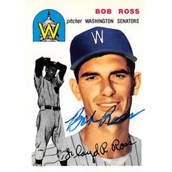 Autograph Warehouse 586606 Bob Ross Autographed Baseball Card - Washington Senators 1994 Topps Archives 1954 - No.189
