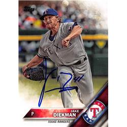 Autograph Warehouse 622005 Jake Diekman Autographed Baseball Card - Texas Rangers 2016 Topps - No.US116