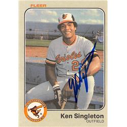 Autograph Warehouse 622695 Ken Singleton Autographed Baseball Card - Baltimore Orioles 1983 Fleer - No.73