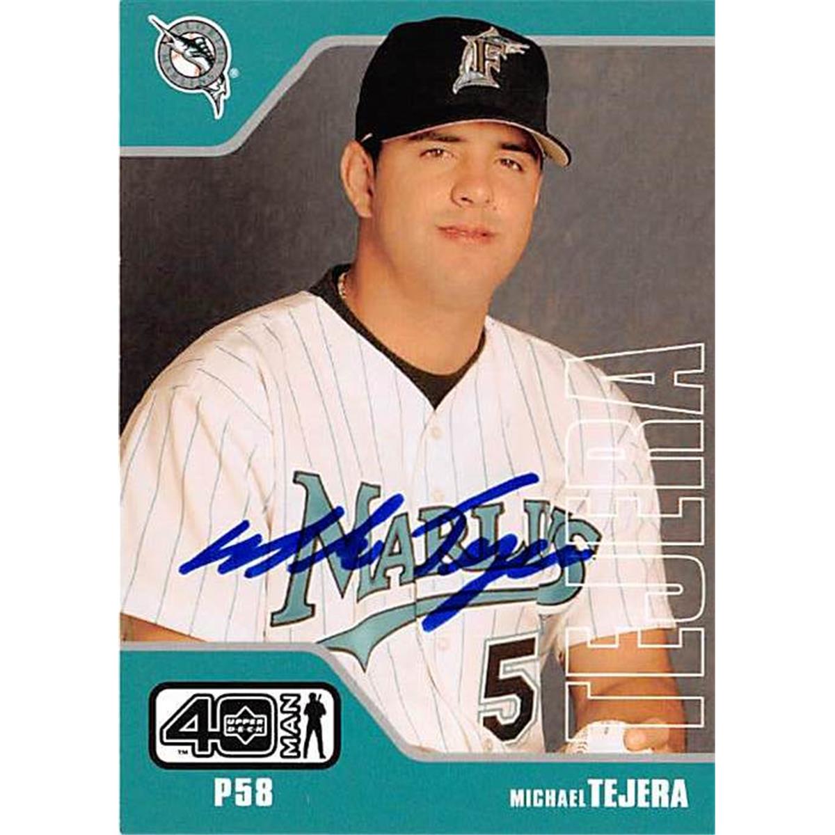 Autograph Warehouse 444336 University of Florida 2000 Upper Deck Fortyman 801 Michael Tejera Autographed Baseball Card
