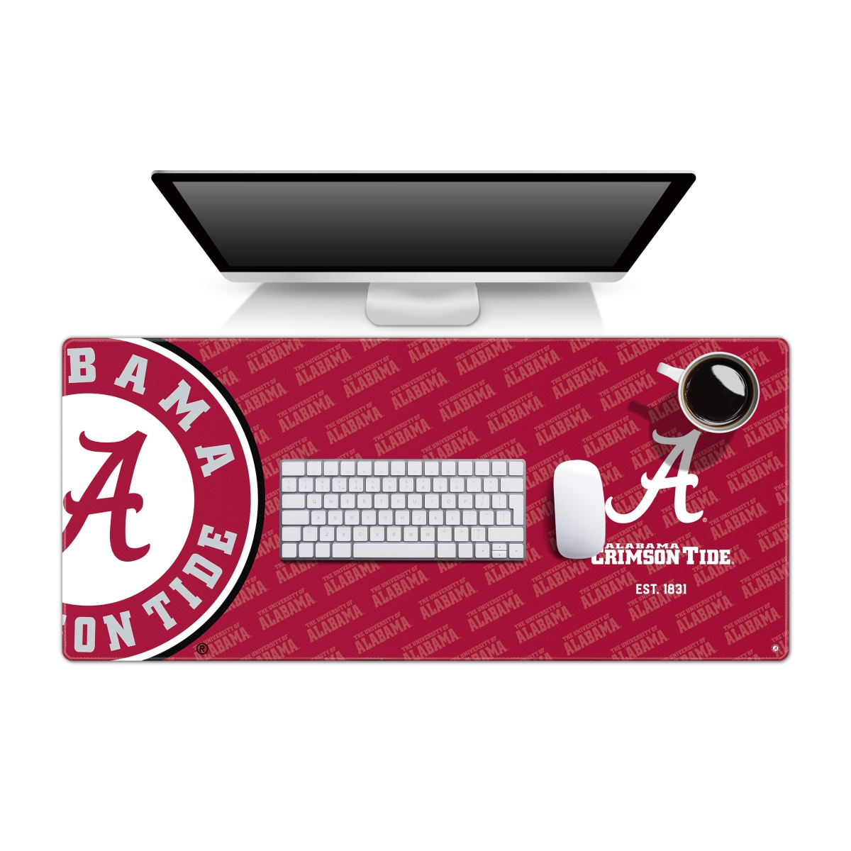 YouTheFan 1900201 35.4 x 15.7 in. Alabama Crimson Tide Logo Desk Pad