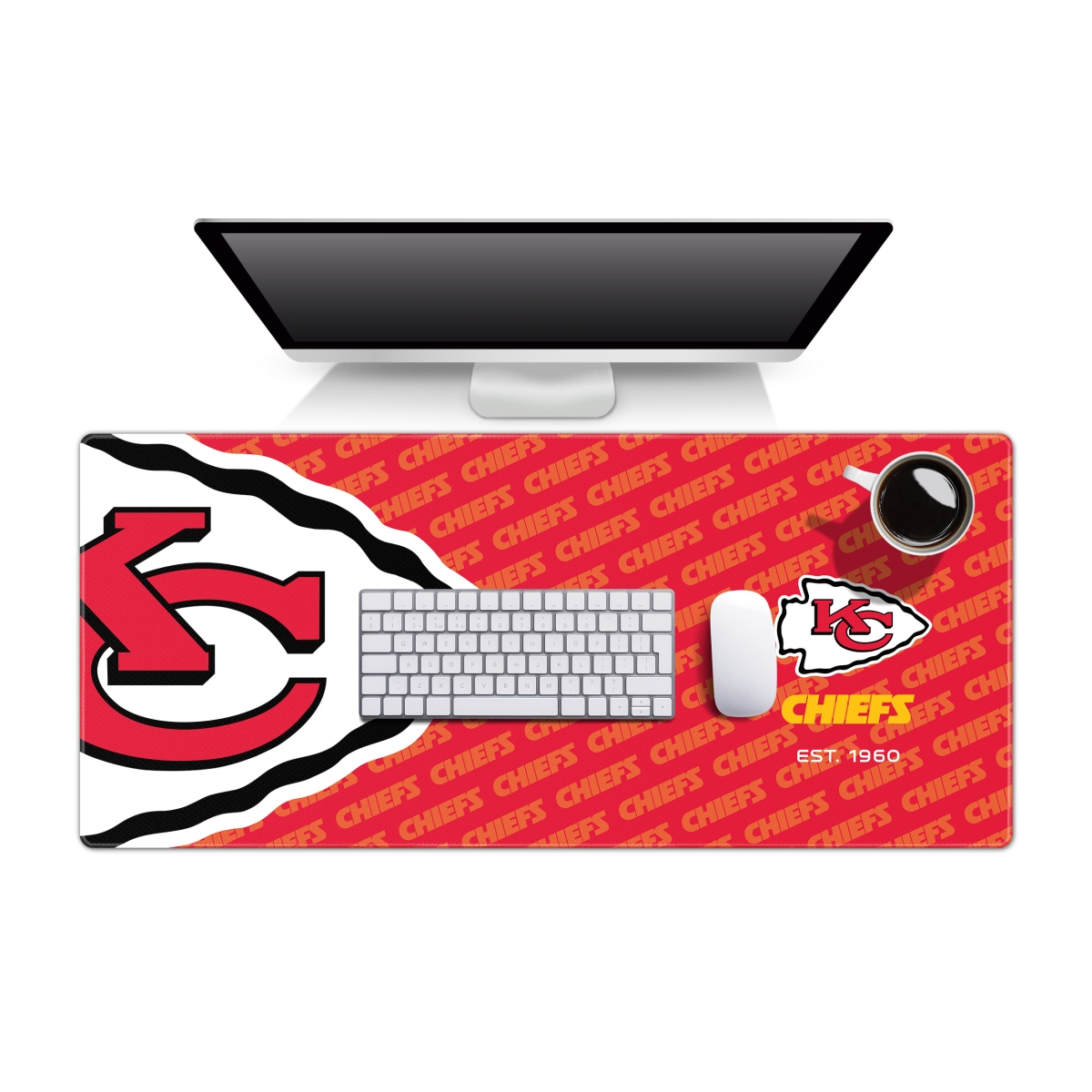 YouTheFan 1901062 35.4 x 15.7 in. Kansas City Chiefs Logo Desk Pad