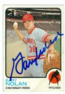 Autograph Warehouse 84935 Gary Nolan Autographed Baseball Card Cincinnati Reds 1973 Topps No .260