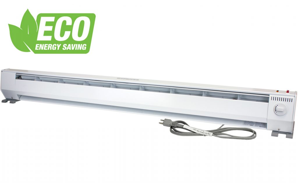 King Electric KP1215-ECO 5 ft. 120V 750-1500W 2 Stage Eco Baseboard, White