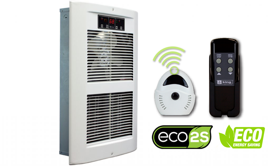 King Electric LPW1227-ECO-WD-R 120V 2750W Electronic Wall Heater, White Dove