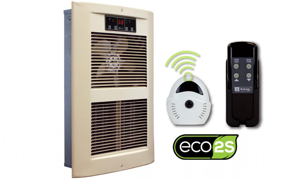 King Electric LPW2445-ECO-AD-R 240V 4500W Electronic Wall Heater, Almondine