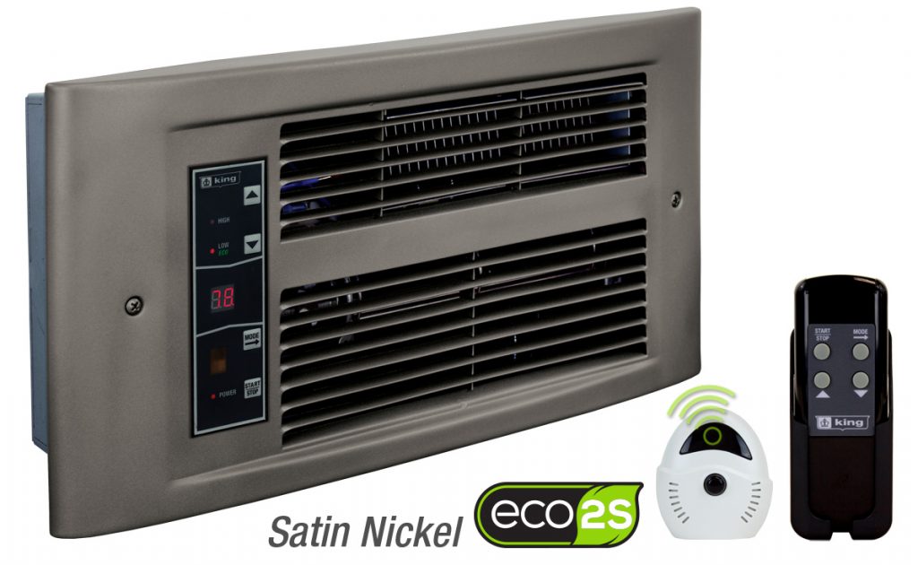 King Electric PX2017-ECO-SN-R Px Eco 208V 1750W Smart Wall Heater, Satin  Nickel