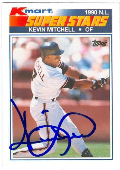Autograph Warehouse 76576 Kevin Mitchell Autographed Baseball Card San Francisco Giants 1990 Topps Kmart All Stars No .6