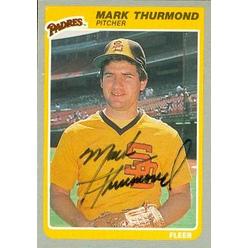 Autograph Warehouse 72129 Mark Thurmond Autographed Baseball Card San Diego Padres 1985 Fleer No . 46