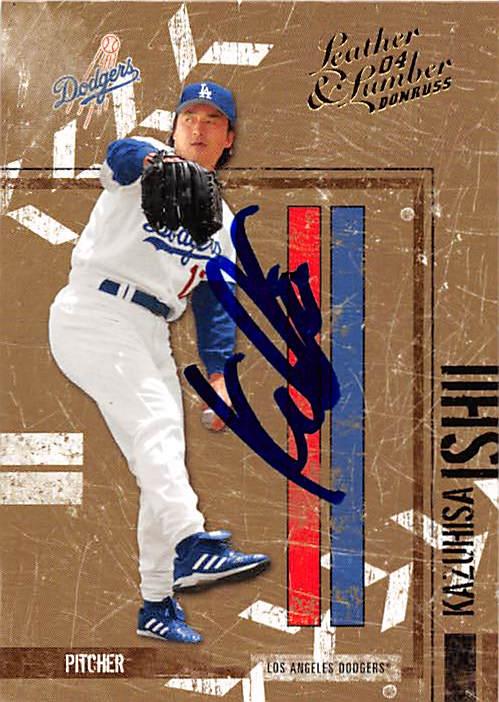 Autograph 157159 Los Angeles Dodgers 2004 Donruss Leather & Lumber No. 72 Kazuhisa Ishii Autographed Baseball Card