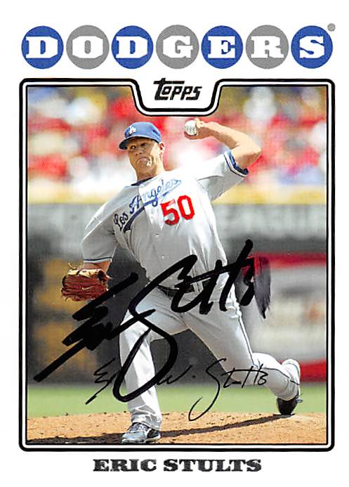 Autograph 158523 Los Angeles Dodgers 2008 Topps No. Uh162 Eric Stults Autographed Baseball Card