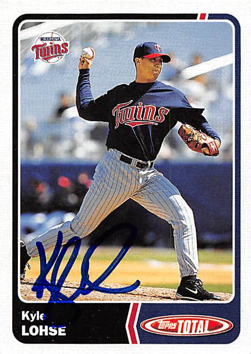 Autograph 222806 Minnesota Twins Ft 2003 Topps Total No. 153 Kyle Lohse Autographed Baseball Card