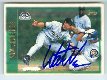 Autograph 223283 Colorado Rockies 1997 Topps No. 401 Walt Weiss Autographed Baseball Card