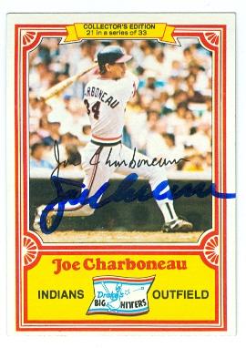 Autograph 223369 Cleveland Indians 1981 Topps Drakes Big Hitters No. 21 Joe Charboneau Autographed Baseball Card
