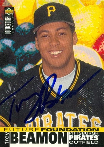 Autograph Warehouse 46387 Trey Beamon Autographed Baseball Card Pittsburgh Pirates 1995 Upper Deck No .36