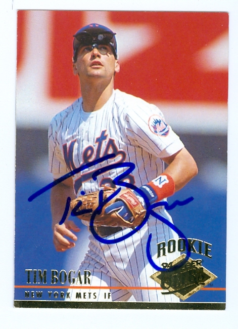 Autograph Warehouse 48517 Tim Bogar Autographed Baseball Card New York Mets 1994 Fleer Ultra No .234