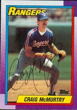 Autograph Warehouse 48858 Craig Mcmurtry Autographed Baseball Card Texas Rangers 1990 Topps No .294