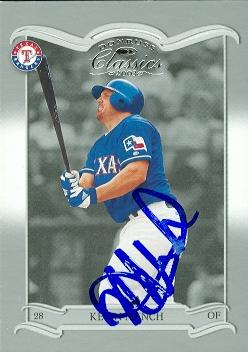 Autograph Warehouse 48964 Kevin Mench Autographed Baseball Card Texas Rangers 2003 Donruss Classics No .41