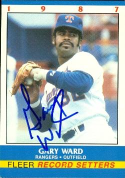 Autograph Warehouse 49169 Gary Ward Autographed Baseball Card Texas Rangers 1987 Fleer No .40