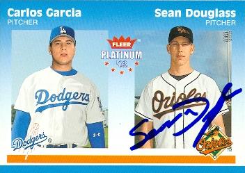 Autograph Warehouse 50495 Sean Douglass Autographed Baseball Card Baltimore Orioles 2002 Fleer Platinum No .287