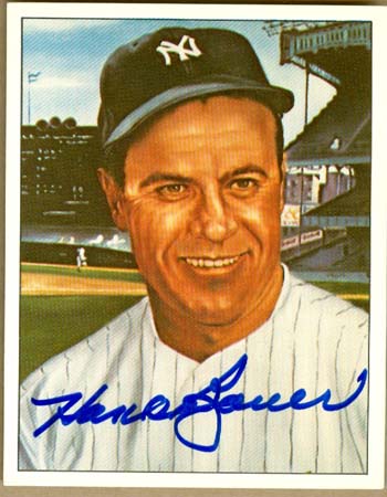 Autograph Warehouse 20385 Hank Bauer Autographed Baseball Card New York Yankees 1983 Tcma 50 Years Of Yankee All Stars No. 3