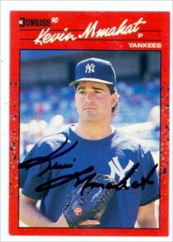 Autograph Warehouse 42265 Kevin Mmahat Autographed Baseball Card New York Yankees 1990 Donruss No. 481