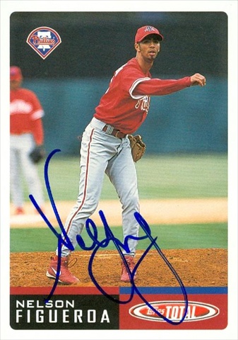 Autograph Warehouse 45232 Nelson Figueroa Autographed Baseball Card Philadelphia Phillies 2002 Topps Total No .379