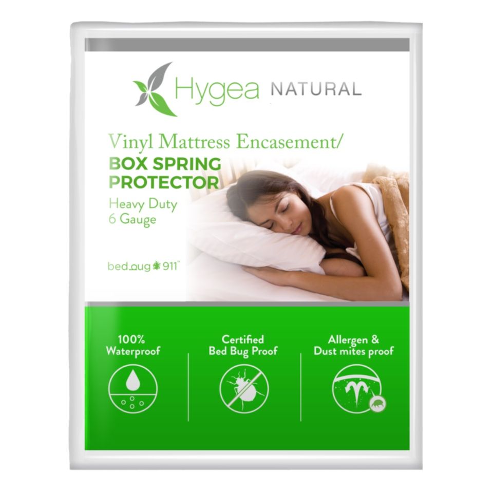 Hygea Natural VIN-1006 6 Gauge Vinyl Bed Bug Mattress & Box Spring Cover - King Size