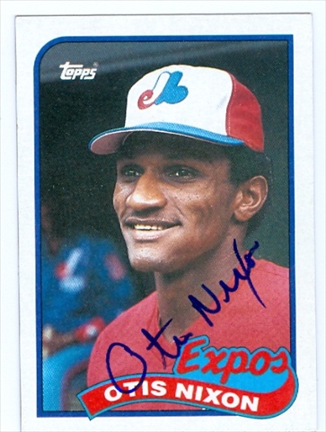 Autograph Warehouse 39665 Otis Nixon Autographed Baseball Card Montreal Expos 1989 Topps No. 674