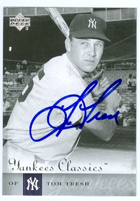 Autograph Warehouse 22557 Tom Tresh Autographed Baseball Card New York Yankees 2004 Upper Deck Yankees Classics No. 64