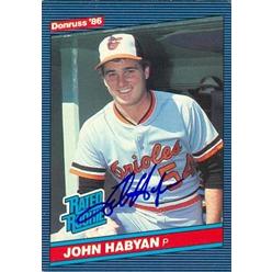 Autograph Warehouse 50809 John Habyan Autographed Baseball Card Baltimore Orioles 1986 Donruss No .45