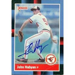 Autograph Warehouse 50813 John Habyan Autographed Baseball Card Baltimore Orioles 1988 Donruss No .354