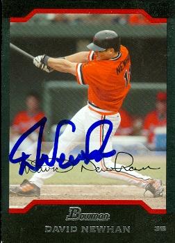 Autograph Warehouse 50822 David Newhan Autographed Baseball Card Baltimore Orioles 2004 Bowman No .Bdp2
