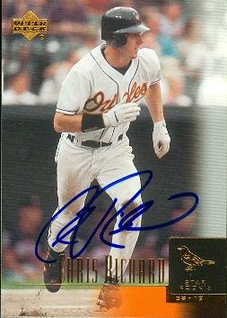 Autograph Warehouse 50871 Chris Richard Autographed Baseball Card Baltimore Orioles 2000 Upper Deck No .6