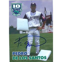 Autograph Warehouse 33078 Pedro De Los Santos Autographed Baseball Card Minor League Card